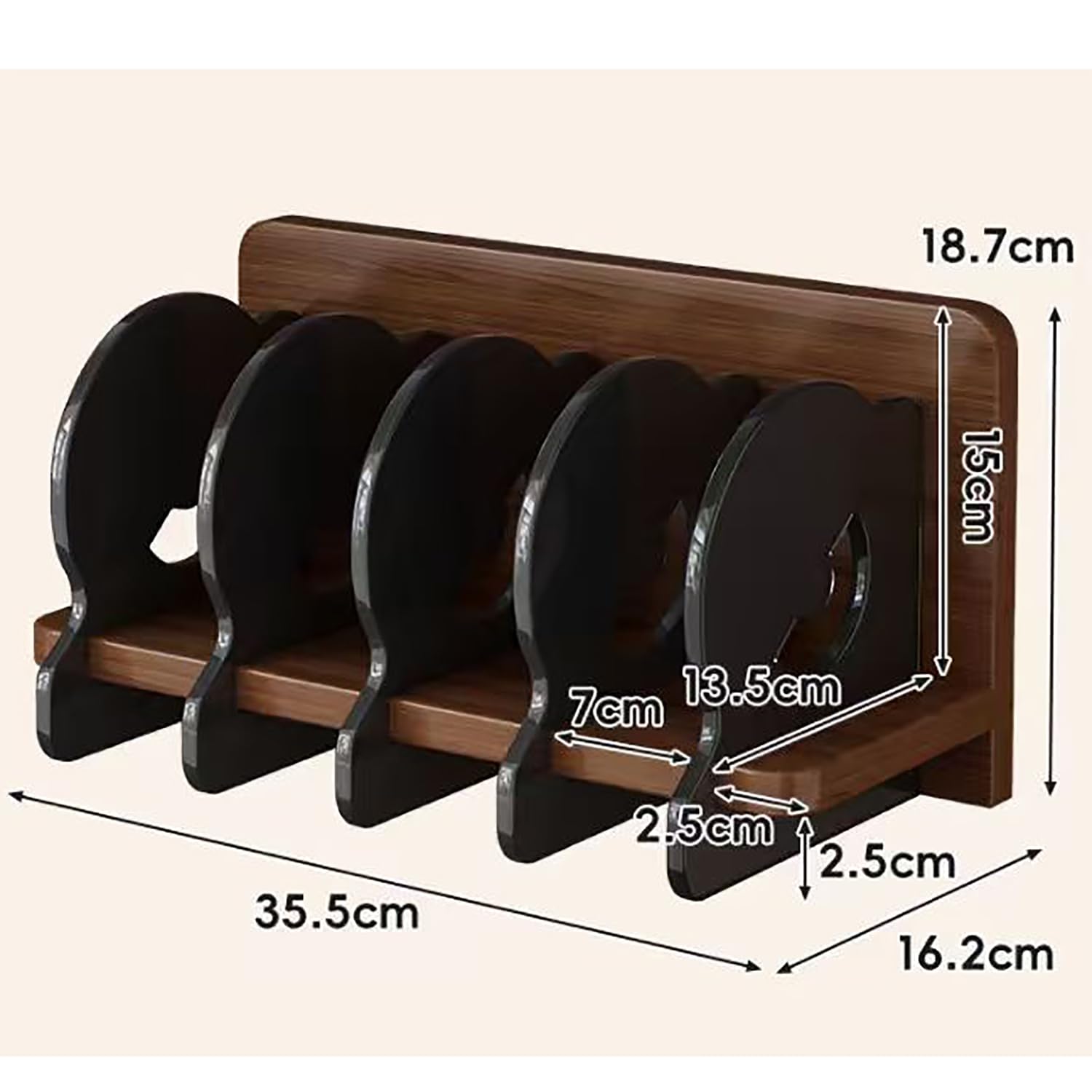 Présentoir à CD en acrylique - Étagère de rangement multifonction moderne pour disques vinyles et CD - Design compact avec compartiments séparés - 35,5 x 16,2 x 18,7 cm