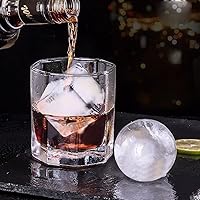 Vista 2 de ROTTAY Ice Cube Trays (Set of 2), Sphere Ice Ball Maker with Lid & Large Square Ice Cube Maker for Whiskey, Cocktails and Homemade, Keep Drinks
