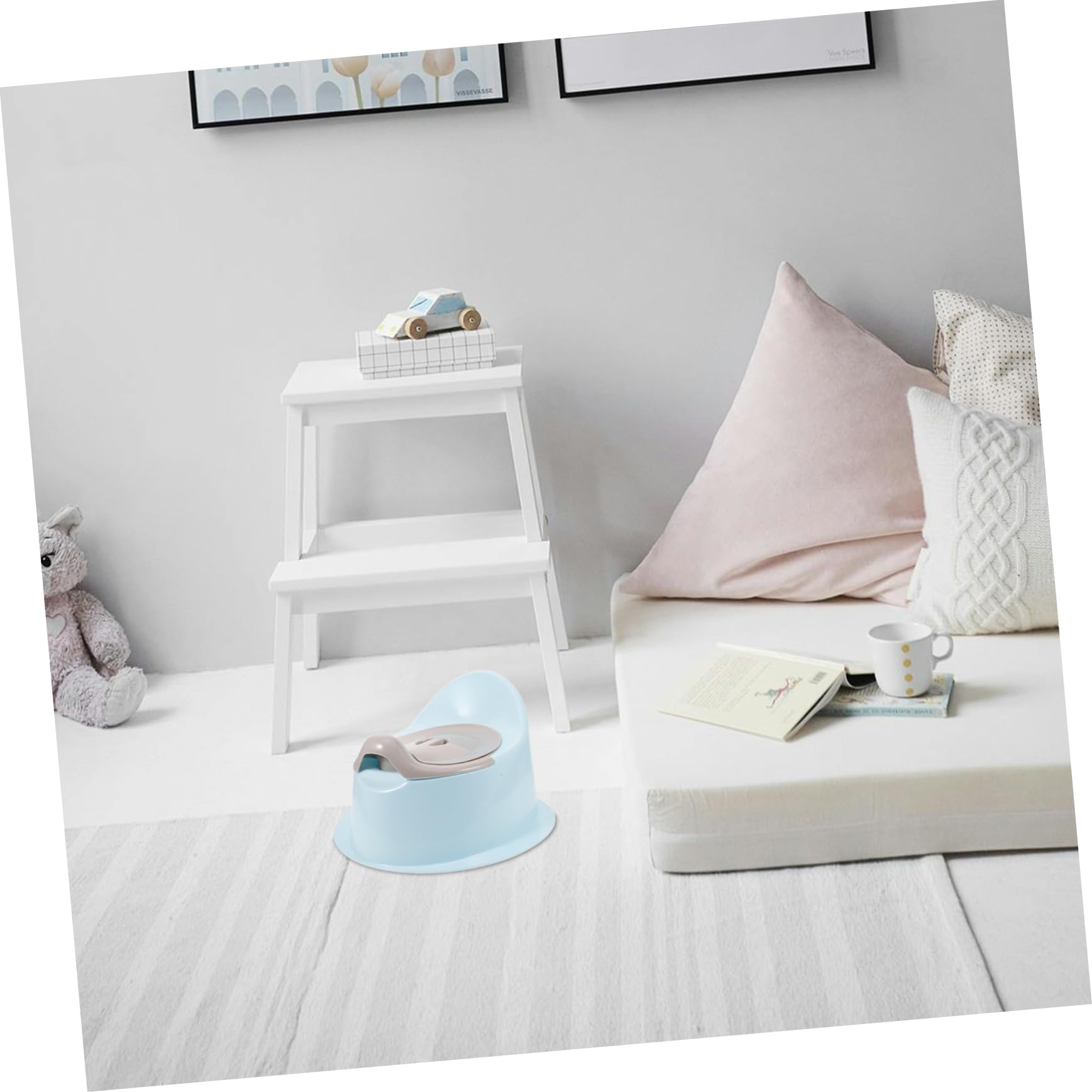 SHINEOFI Orinal Infantil Portátil de Plástico Cómodo y Ligero para Entrenamiento en Baño, Asiento Sencillo y Multifuncional Adecuado para Niños Pequeños y Viajes