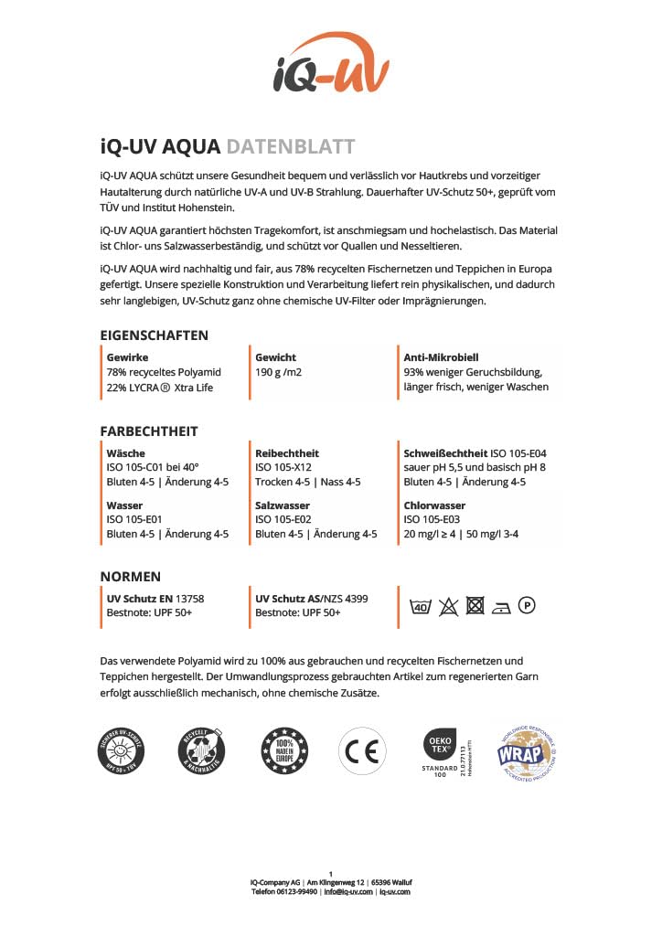 iQ-UV Maglietta da uomo a maniche lunghe con cerniera bianca 4XL - Rashguard per uomo con protezione solare per sport attivi e acquatici - Maglietta da nuoto uomo - traspirante e ad asciugatura rapida
