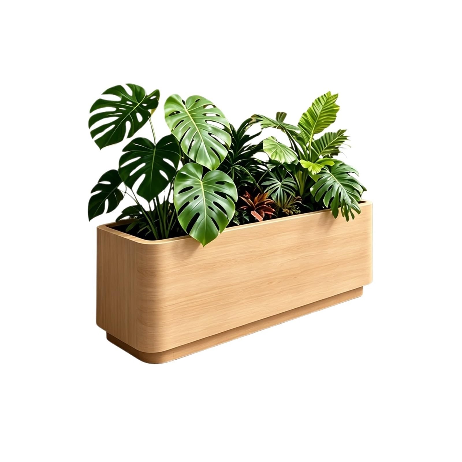 ZTHYSHOZ Large Outdoor Planter Box Partition Planter Box Planting Trough Decor Flower Pot