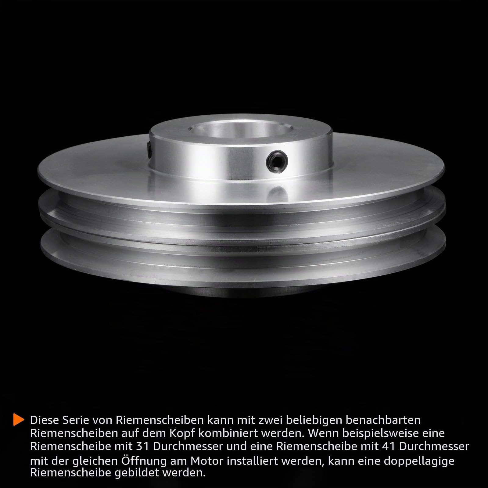 QUARKZMAN V-Typ Riemenscheibe Keilriemenscheibe 12mm Bohrung 100mm Außendurchmesser Einzelrille Aluminiumlegierung für 6mm PU Rundriemen Motorwelle Bohrmaschine mit Installationen