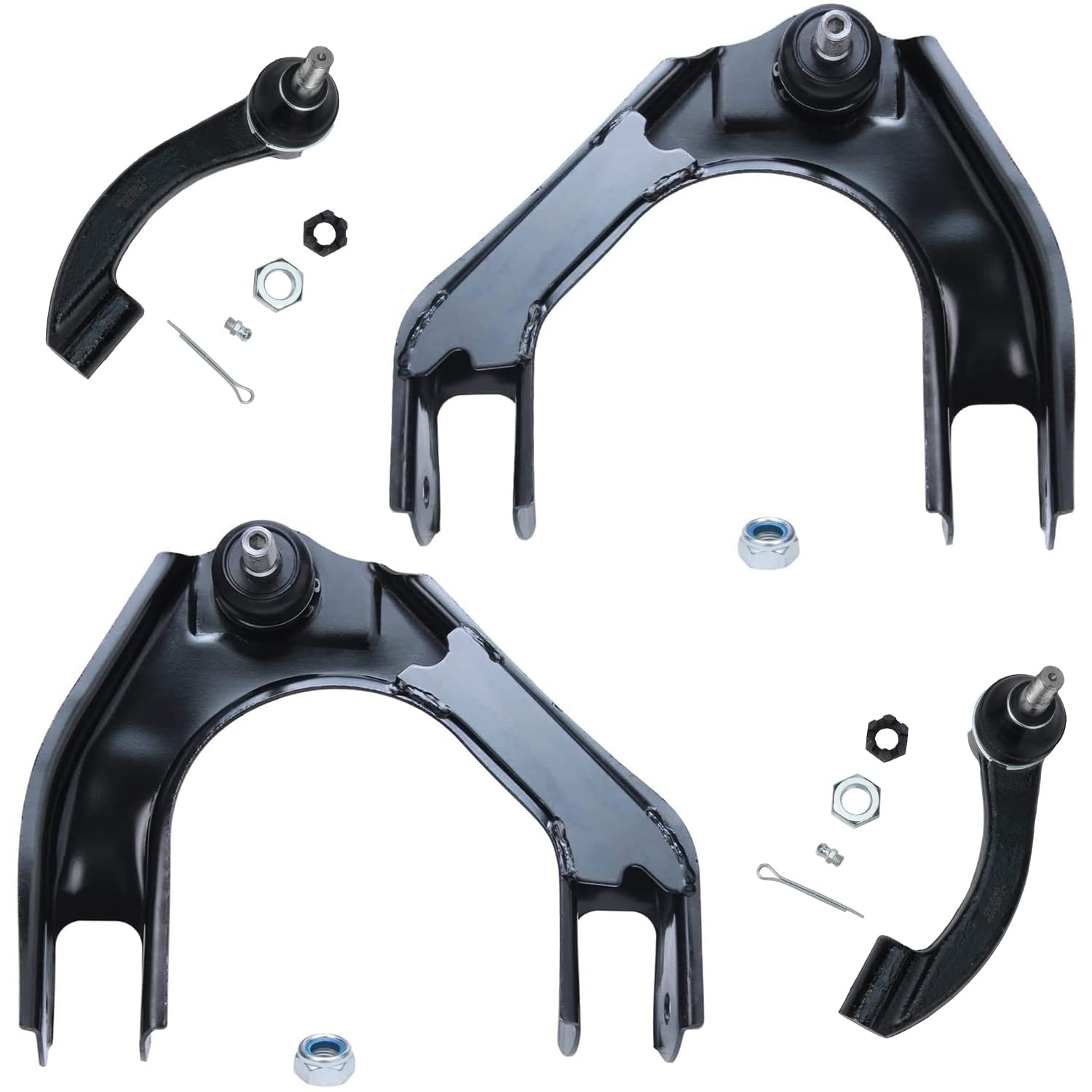 Detroit Axle - Front Upper Control Arms w/Ball Joints Outer Tie Rods