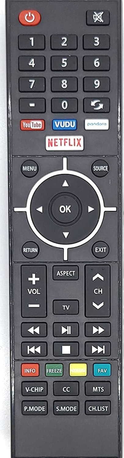 Replacement Remote for SANYO TV, LCD, LED, Smart TV.