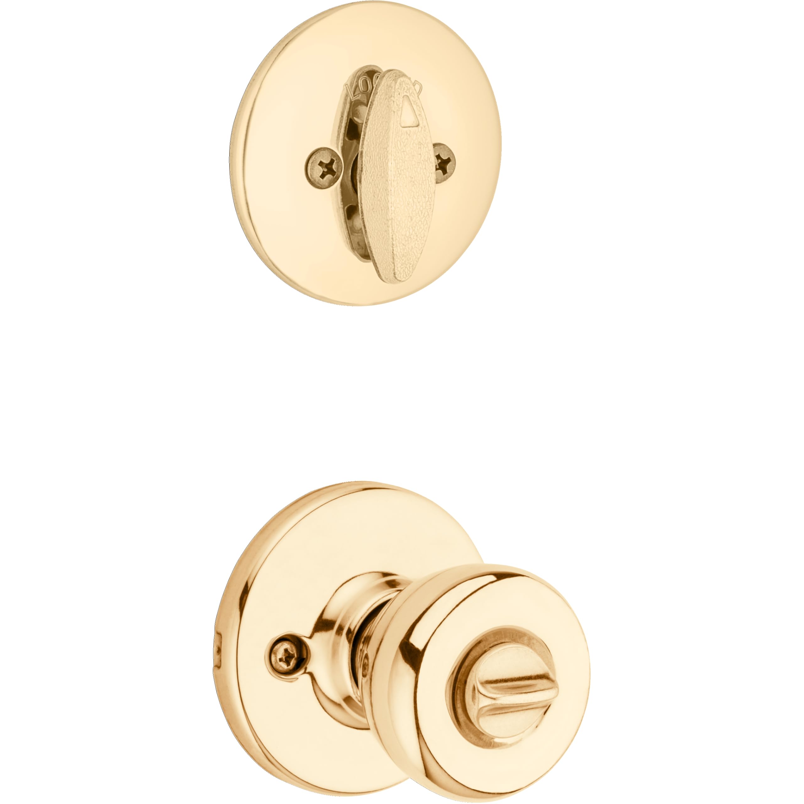 Kwikset 96900-305 - Pomo de entrada con llave de tilo y cilindro único para perno muerto (1 unidad), latón pulido