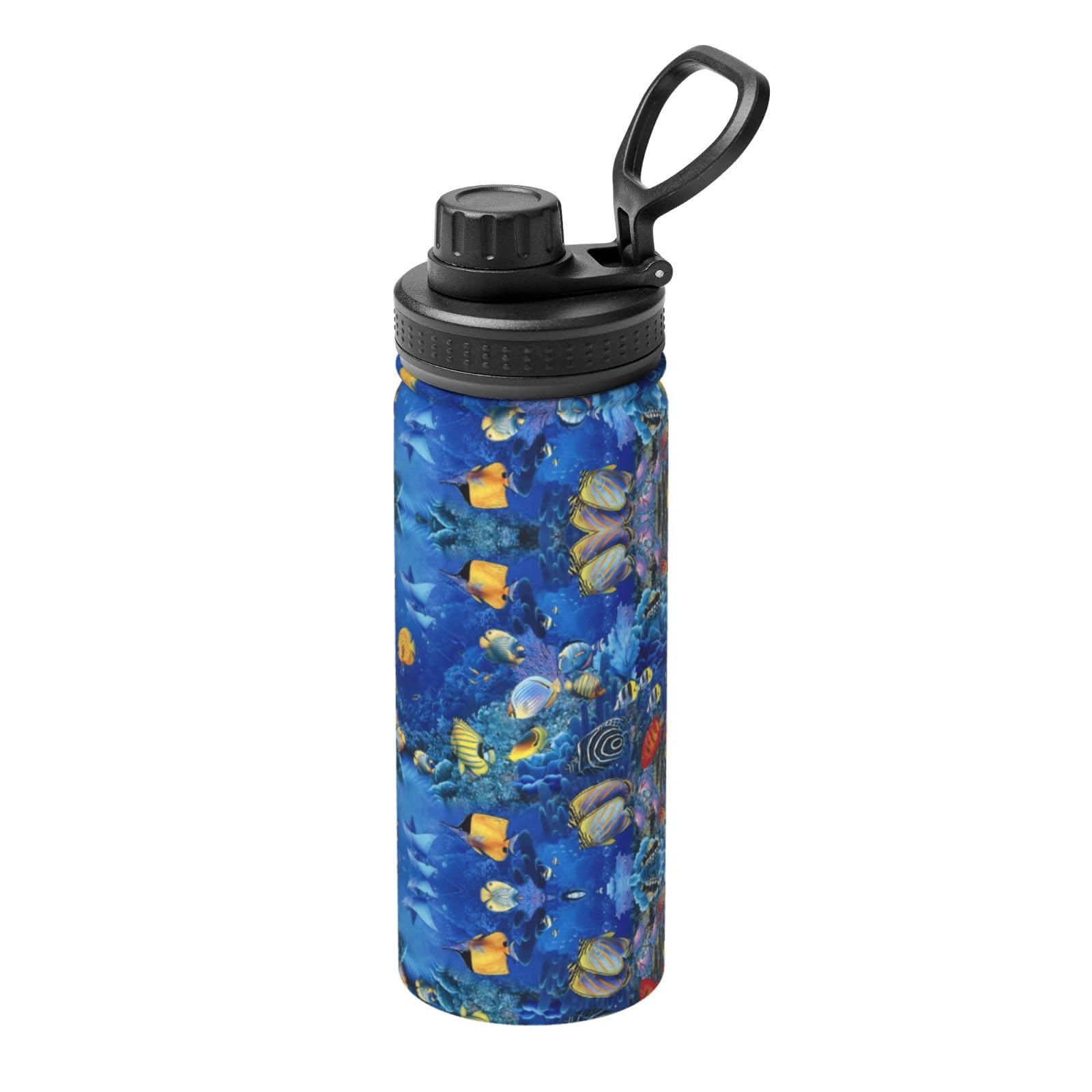 Kfjghhl Insulated Stainless Tropical Fishes Steel Water Bottle For Sport Gym Travel Leak Camping Hiking Hydration