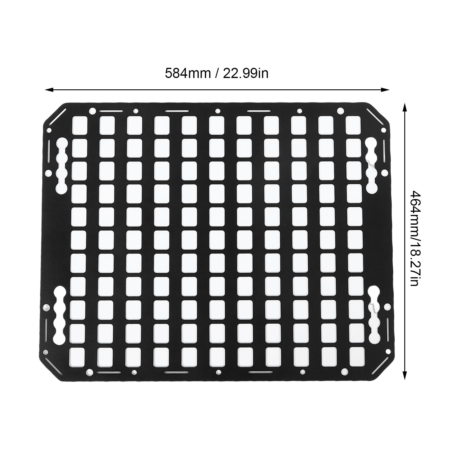 Fockety Panel Molle do skrzyni ładunkowej, aluminiowy organizer do przechowywania z elastycznymi klamrami linowymi, bagażnik sedanów, SUV-ów, pickupów, ciężarówek, kamperów i przyczep