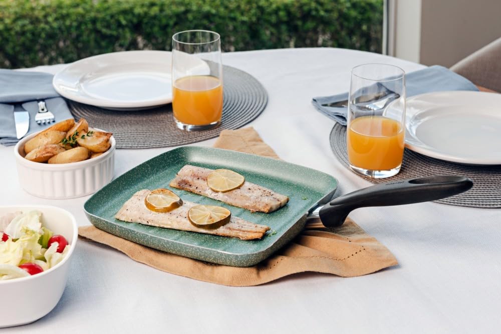 極美品 BERWICH x Brilla 24AW 別注 ARDBEG 48 Brinox - Grill 24X24X2,3Cm 0,75L Ceramic Life Suprema - Verde
