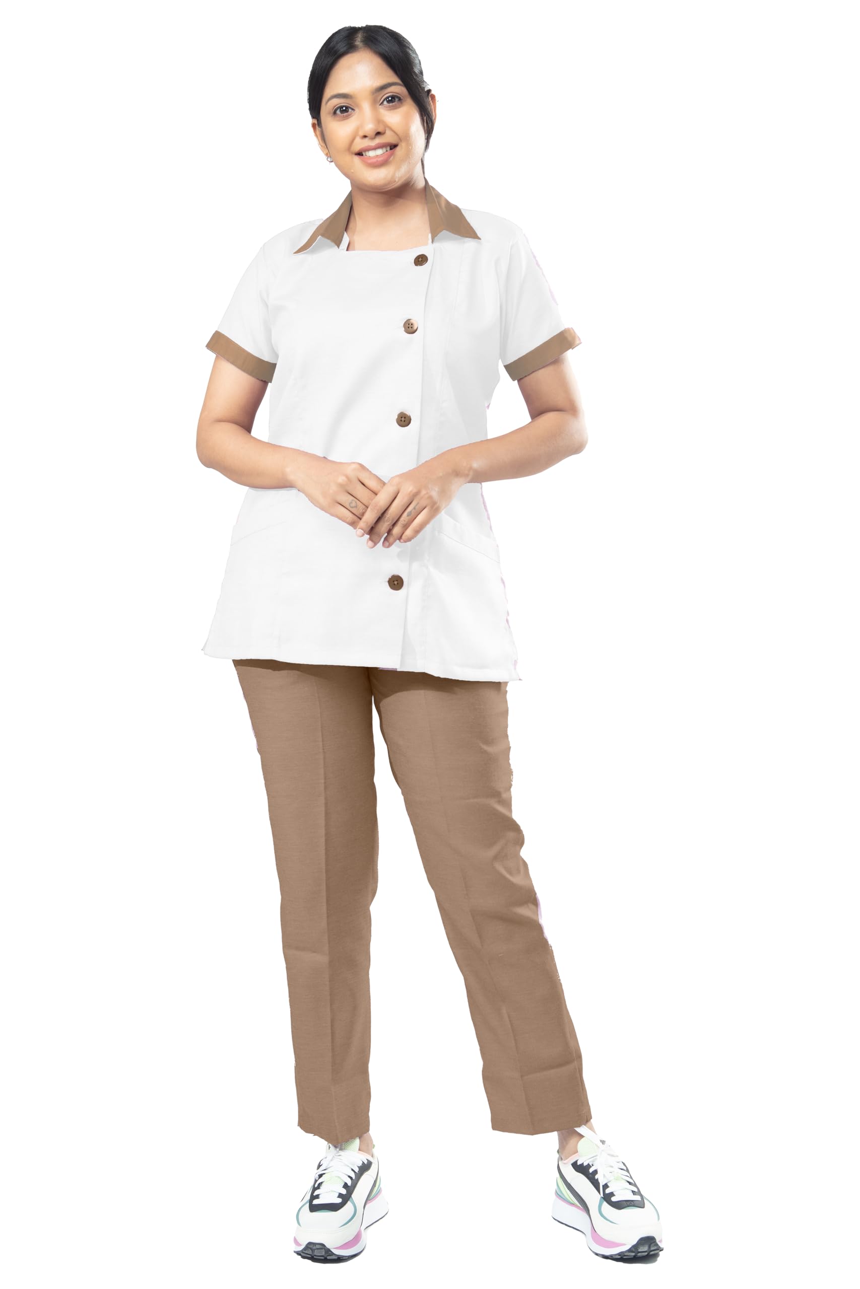UNIFORM CRAFT Women's Polyester and Cotton Twill Nurse Uniform, Cinnamon (M)