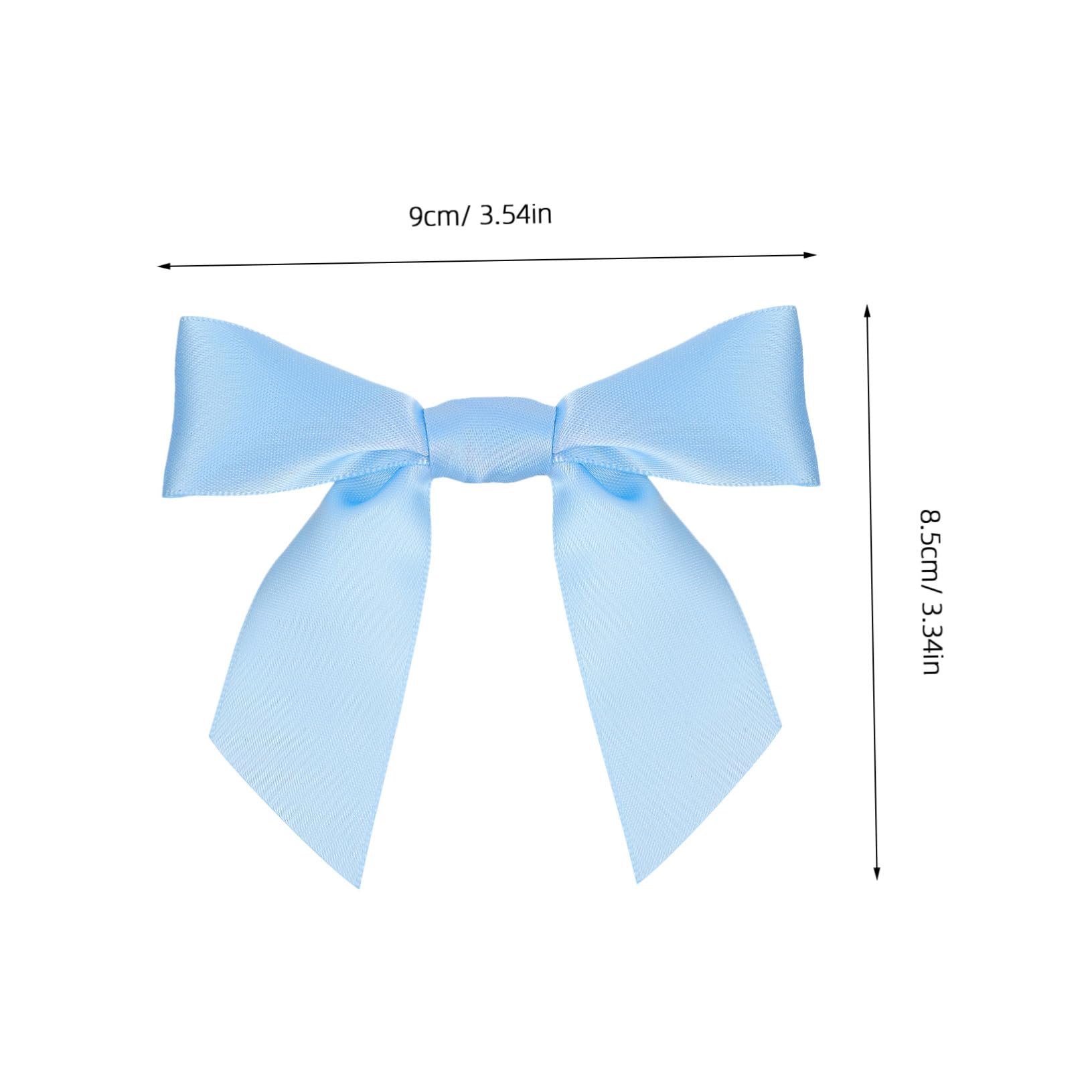 100 Pezzi Fiocchi Pre-legati Azzurri con Filo Twist per Sacchetti Regalo Nastri Decorativi per Confezioni Feste e Artigianato