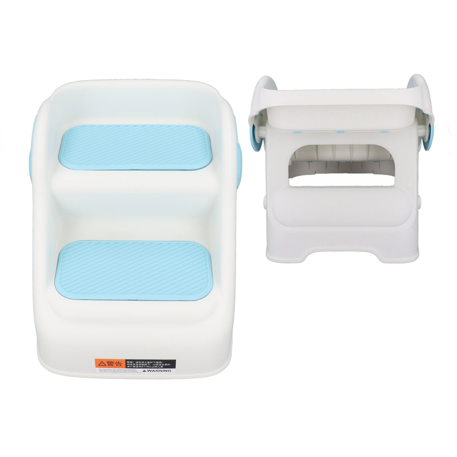 Sgabello con Gradino per Bambini Resistente Poggiapiedi per Bambini a 2 Gradini Design Ergonomico per Bagno Cucina Plastica