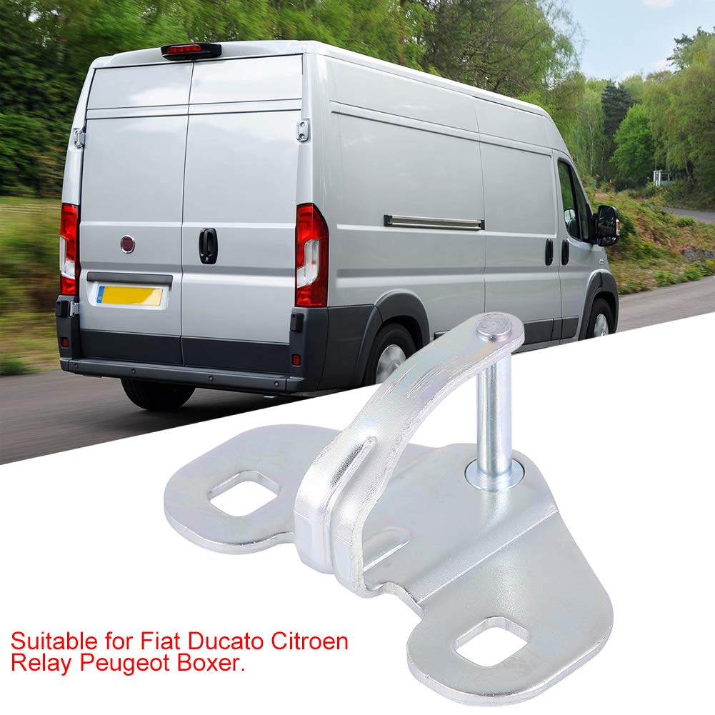 Yctze Porta Posteriore Chiusura 1369006080 1345736080, Metallo Gancio Fermo Porta Inferiore Posteriore Striker Tastiera Inferiore Per Ducato 2006-2014 Range (Argento)