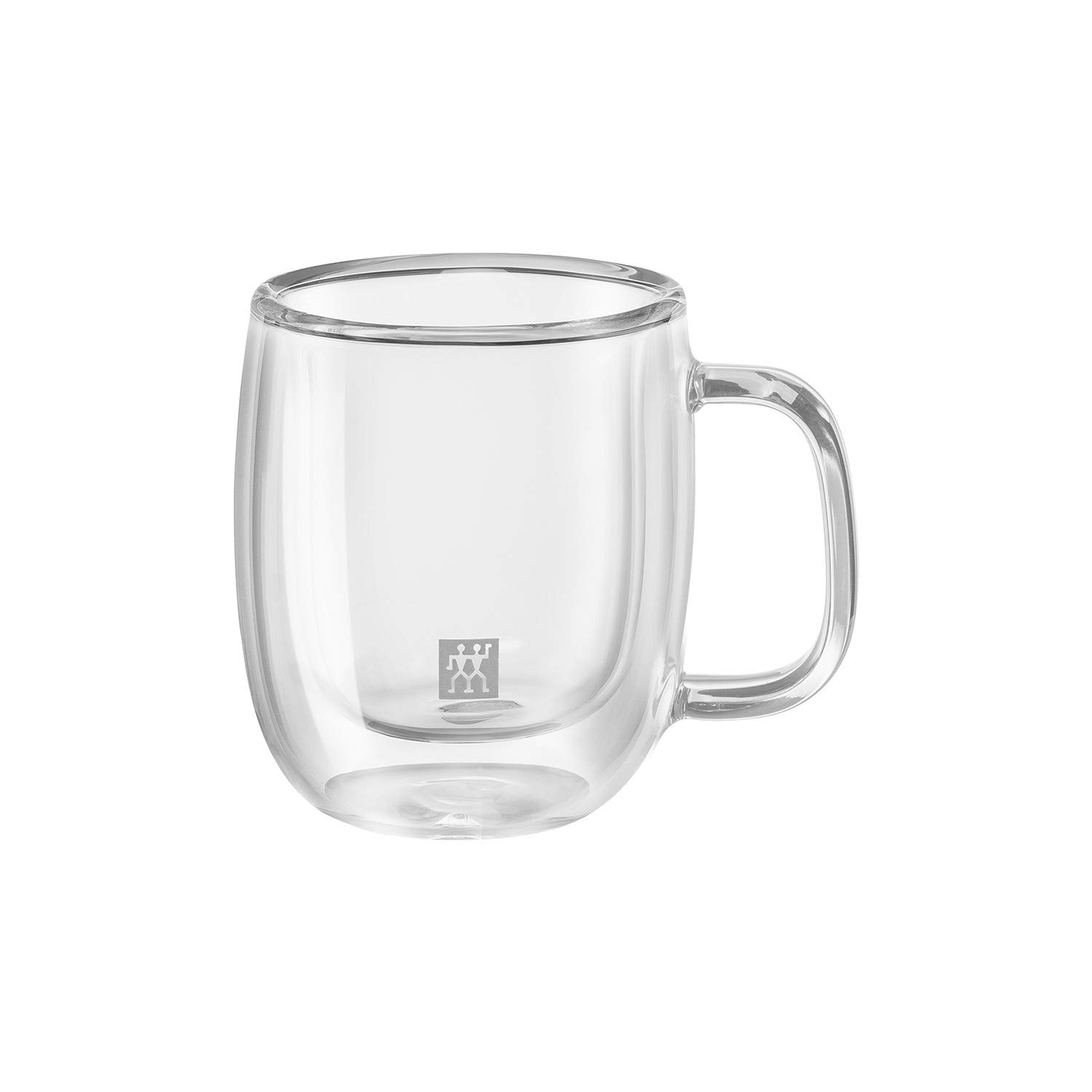 Zwilling Sorrento 0.08L Double Wall Mug. Temperature resistant Double-walled borosilicate mouth blown glass. Suitable for hot and cold. Microwave Safe & Dishwasher Safe. Set of 2.