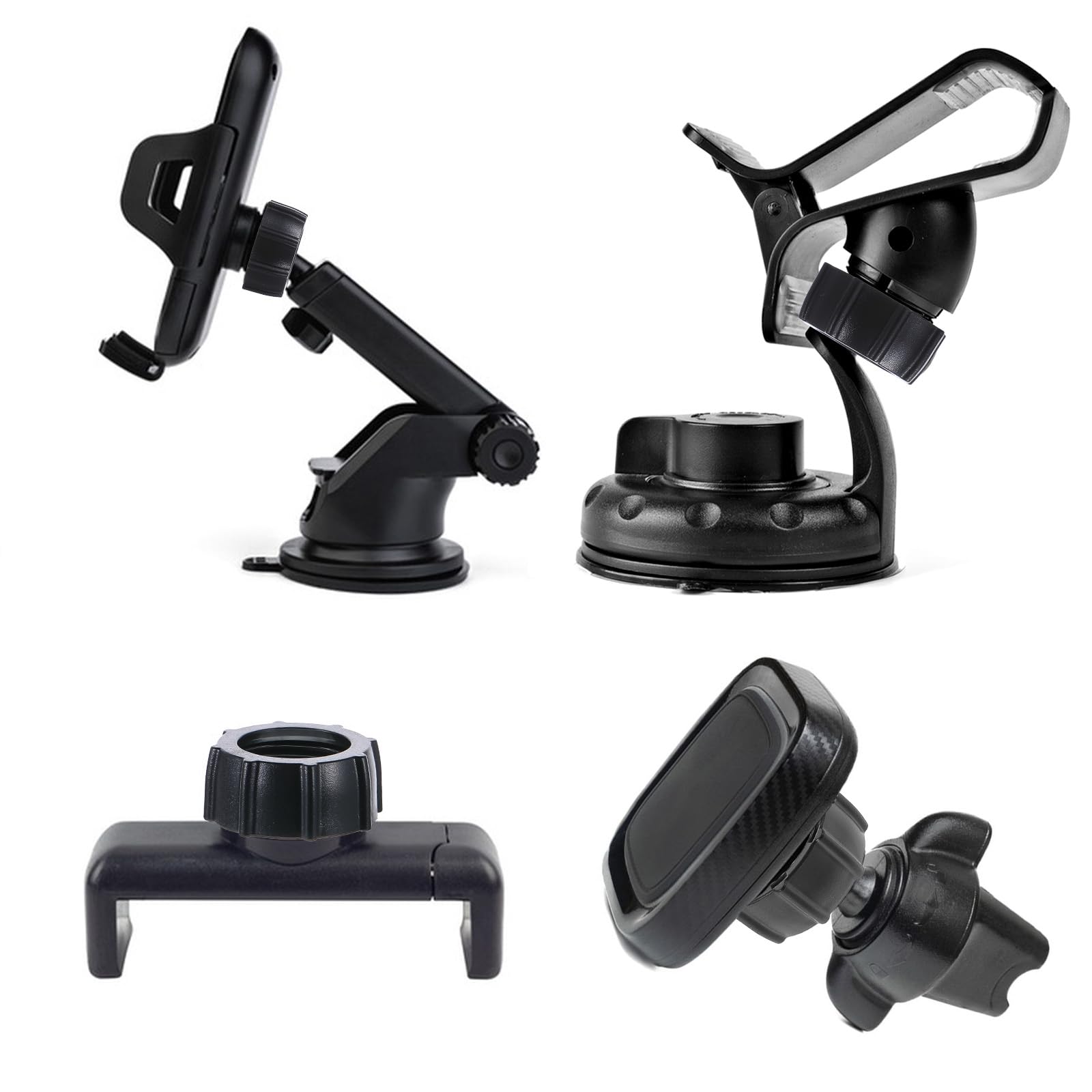 4 PCS Car Phone Mount Replacement Parts, Tightening Nut for Replacement Car Mount Screw-On 17mm Tightening Nut Ball Fixed Adapter Head Bracket Holder Ring for DVR Camcorder Wireless Charger