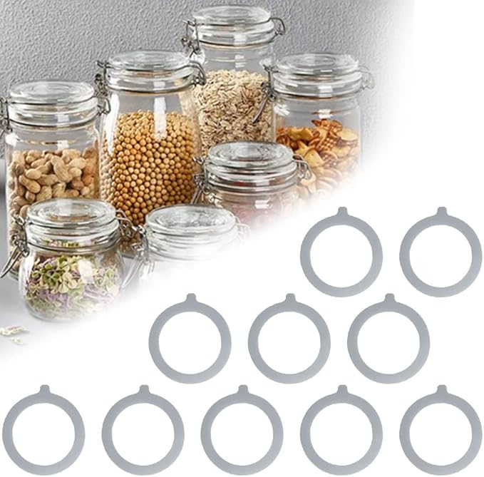 Lot De 20 Joints En Silicone Blanc Pour Bocaux Alimentaires - Diamètre 86mm, étanchéité Parfaite, Lavables