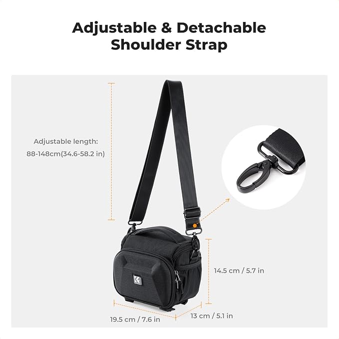 Bolso rígido para cámara K&F CONCEPT con portatripode miniatura 6