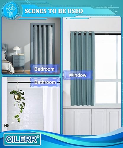 Miniatura 7 de QILERR Barras de tensión pequeñas de 16 a 28 pulgadas, barra de cortina corta ajustable, barras de tensión de resorte resistentes para ventanas,