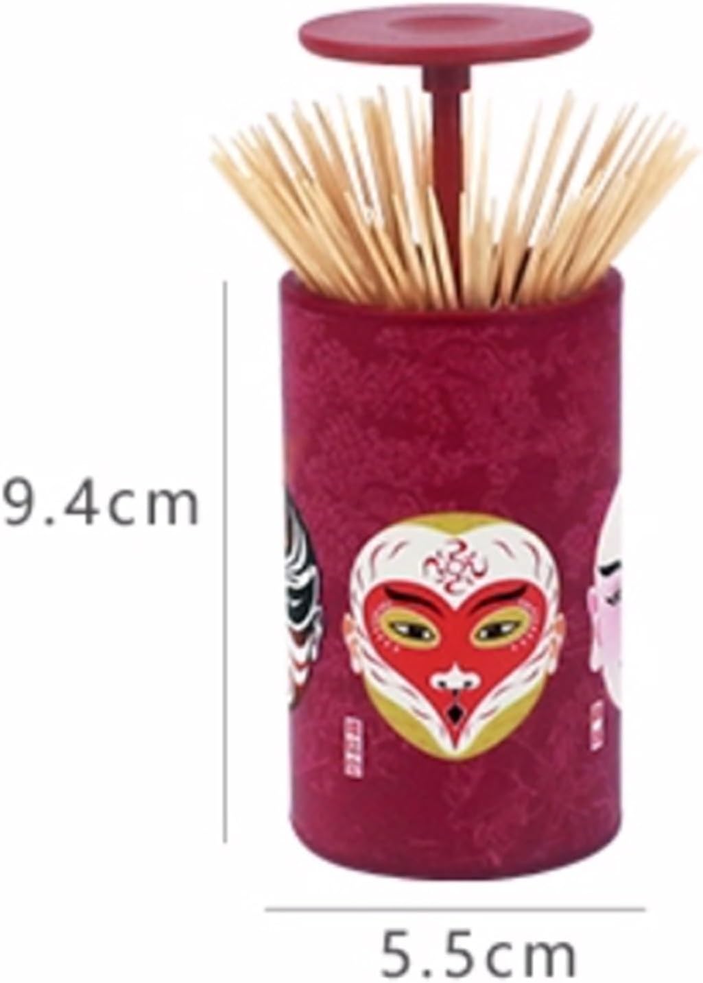 Toothpicks Dispenser Toothpick Box Holder Desktop Jar Automatic Push Pop-up Multi-Purpose Storage Jar Cotton Swab Storage Jar