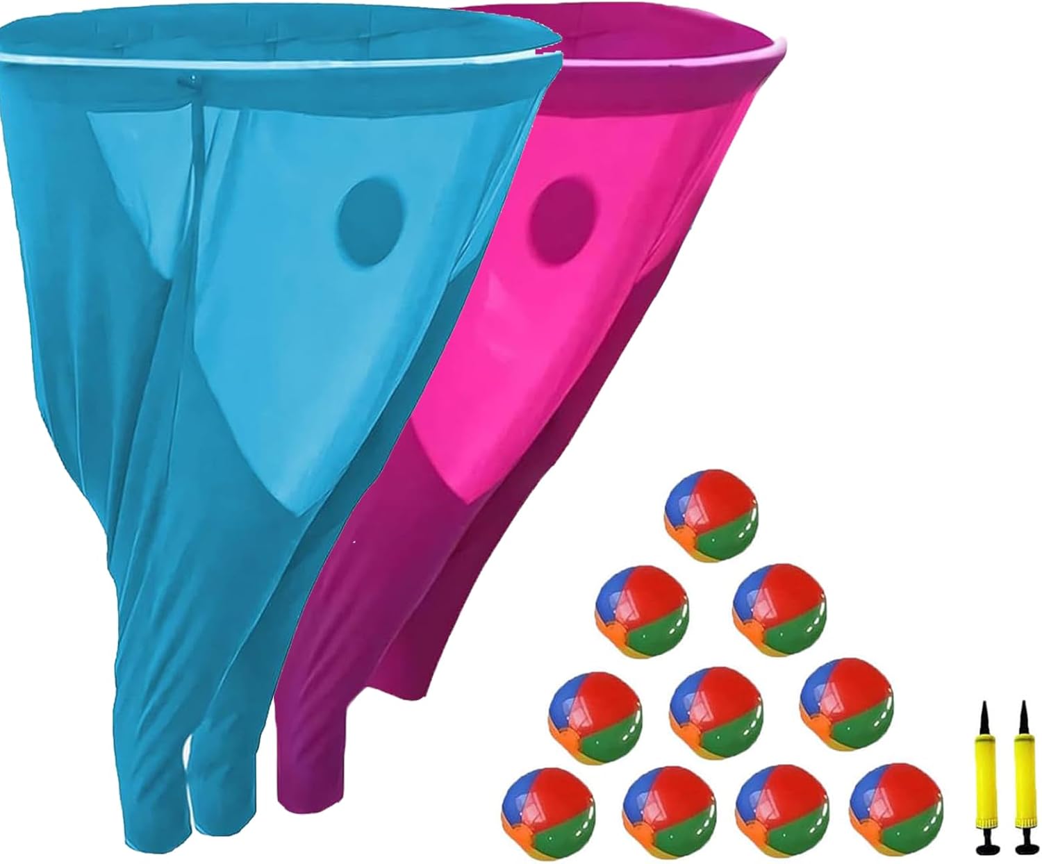 Granny Pants Yard Game Giant Pants Outdoor Game with Bouncy Balls and Pumps(Random Color) Fun Backyard Activity for Birthdays, BBQs, Beach