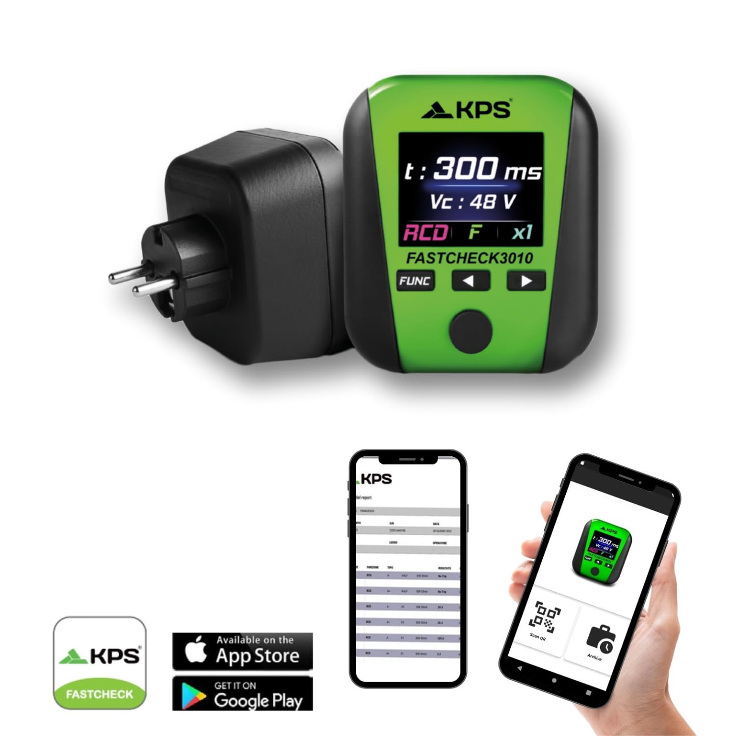 SAFETYCHECK FAST - KIT FASTCHECK3010 Equipo Multifunción de Bolsillo con Pinza Amperimétrica TRMS Profesional DCM3500T | Kit Electricista | APP Compatible | CAT.IV