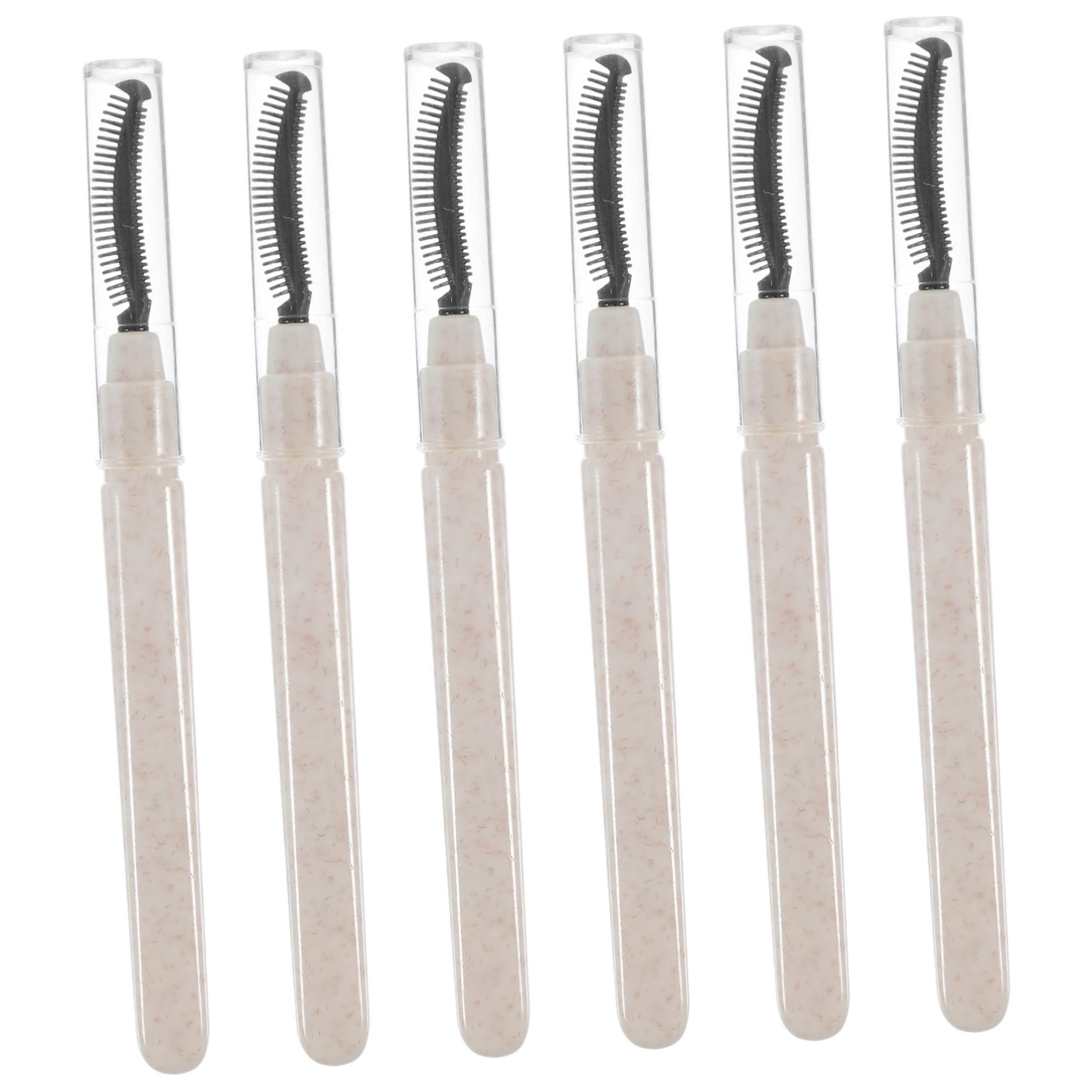 SOESFOUFU 6 Pack Lash Brush Set Silicone Eyelash Mascara Wands Cap Lash Comb for Extensions for Travel