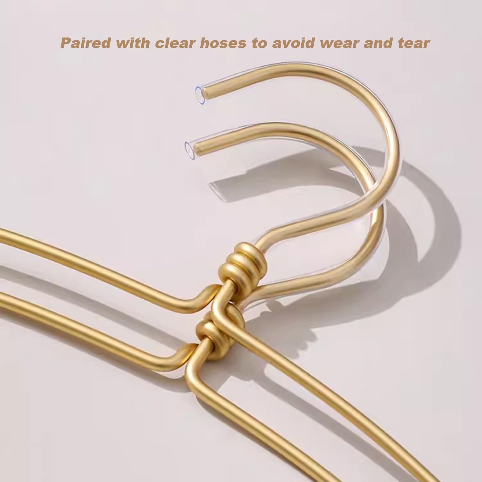 Grucce in Lega di Alluminio Color Oro da 15,7", Grucce in Metallo, Organizer per Armadio Salvaspazio(10pack)