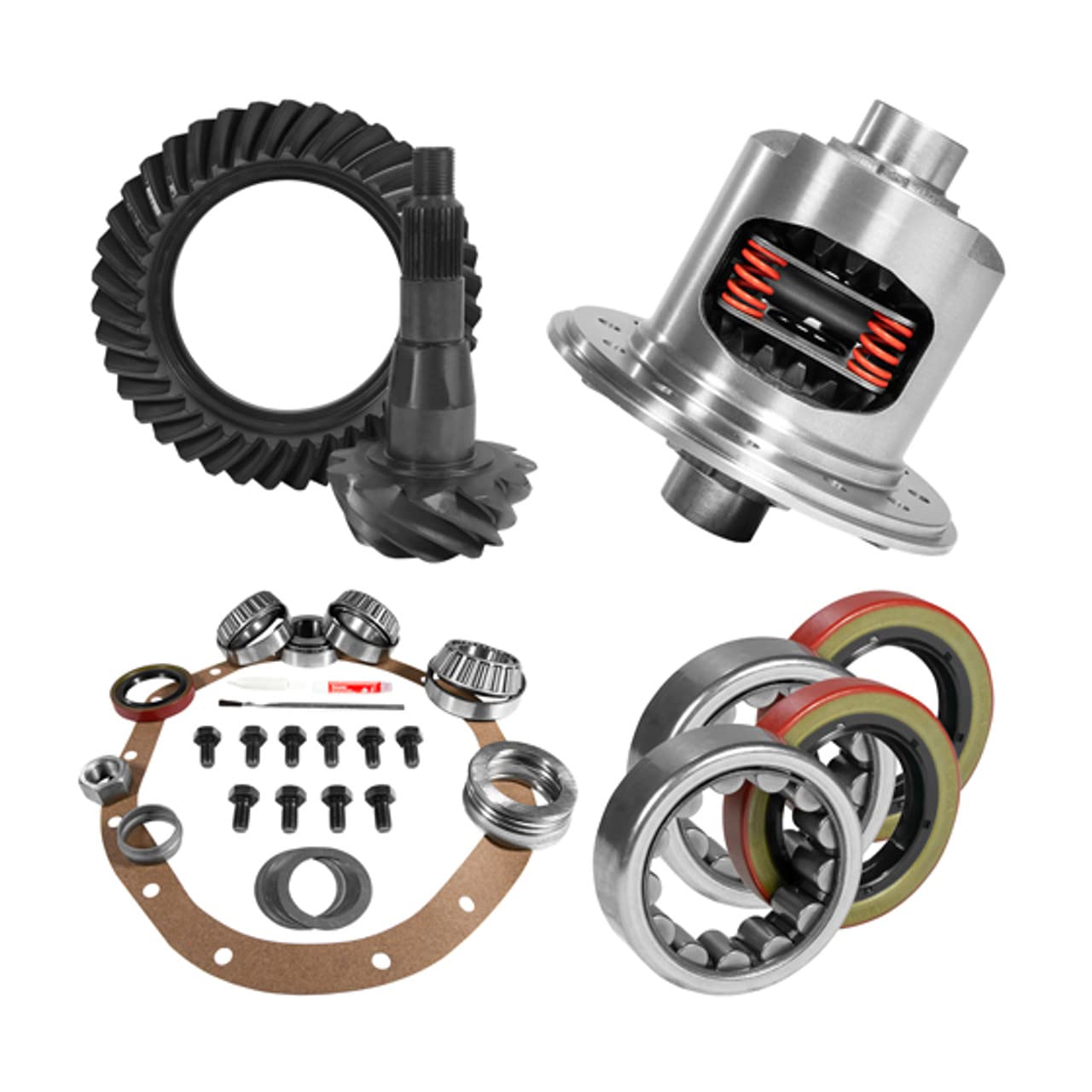 9.25" CHY 3.55 Rear Ring & Pinion, Install Kit, 1.62" ID Axle Bearings & Seal