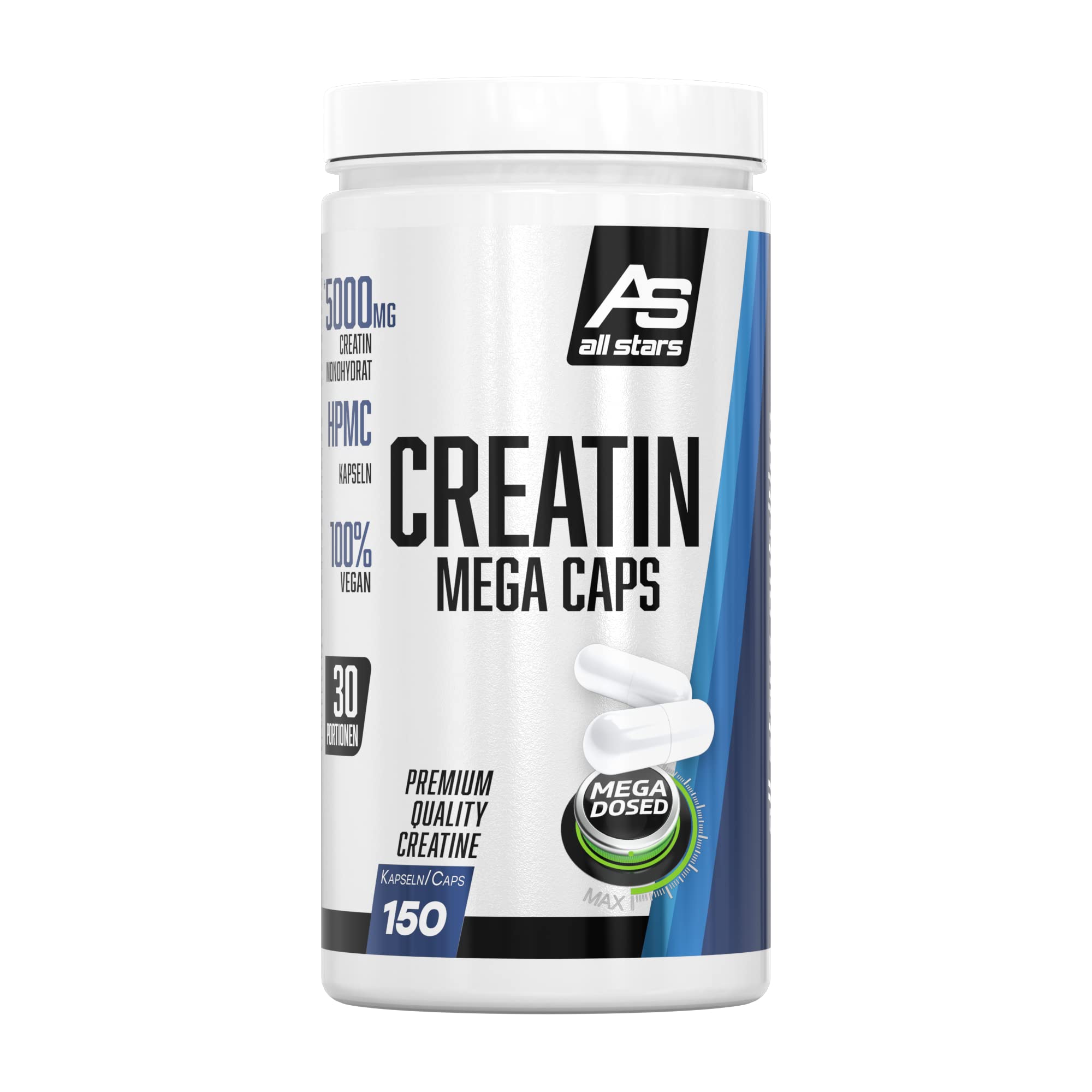 All Stars Creatin Mega Caps - Kapseln á 1183 mg, 150 Kapseln, 177 g