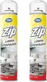 Kit 2 Limpa Estofados Spray Zip Clean 300ml / 251g Remove Lavagem à Seco Mundial Prime