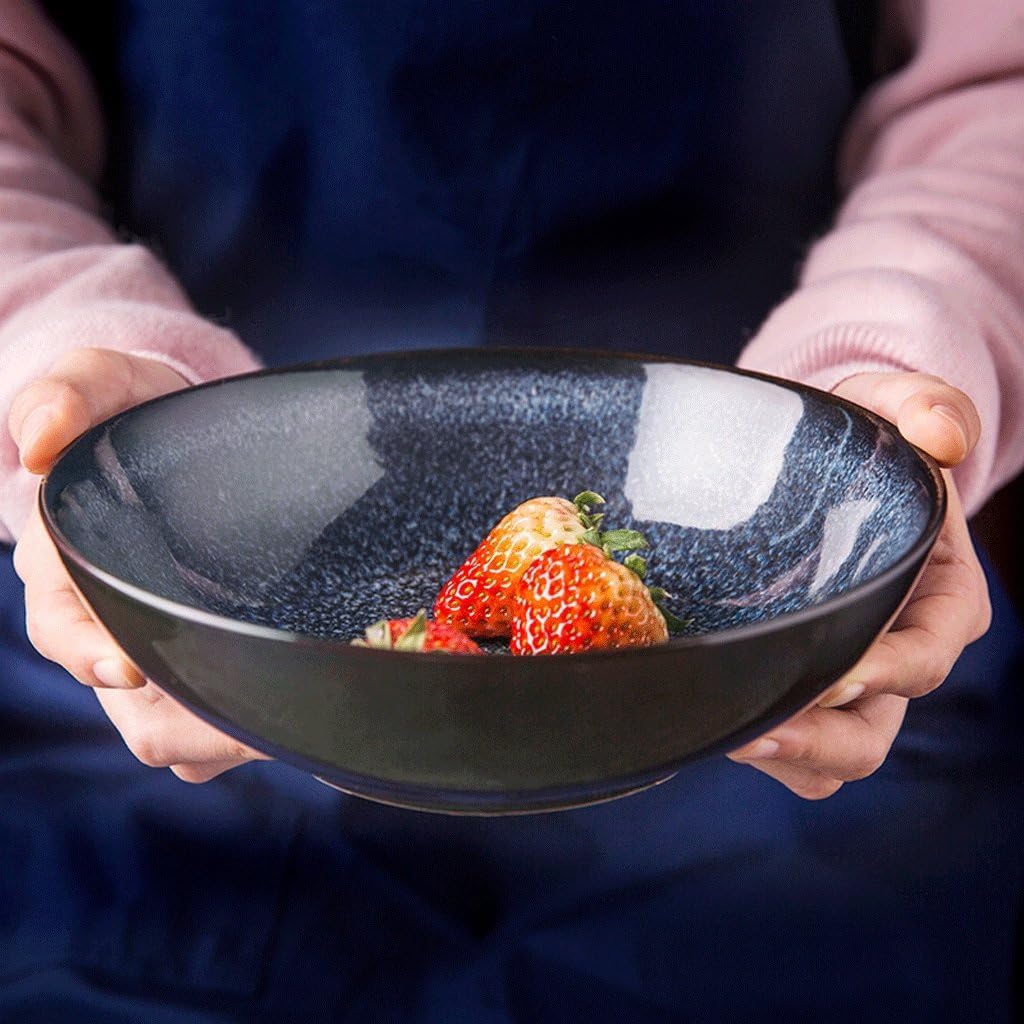Kreatywna miska ceramiczna w stylu retro na Ramen, duża miska na zupę, miska na sałatkę z owocami, miski na płatki śniadaniowe i makaron
