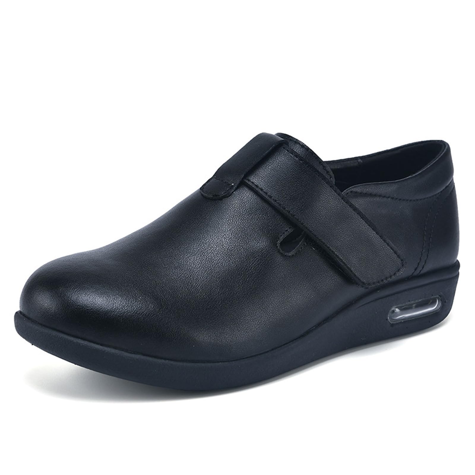 bumuam Scarpe Uomo Pelle per Diabetici Extra Larghe Scarpe Ortopediche Uomo Sneakers in Pelle Regolabili Largo Comfort per Piedi Gonfi Scarpe