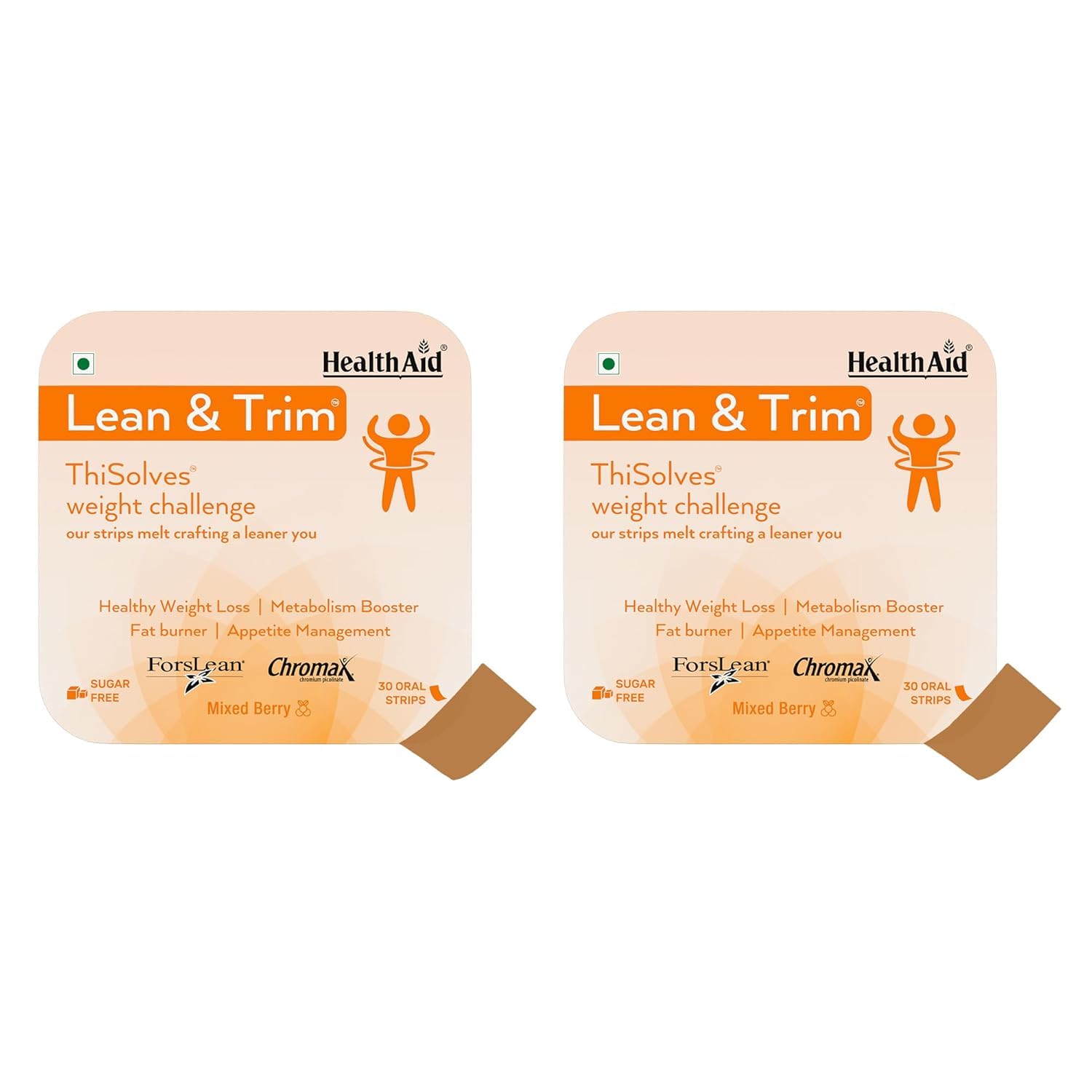 HealthAid® Lean & Trim™ ThiSolves™ Supplement for Men & Women | Supports Metabolism & Active Lifestyle | Sugar Free | Mi