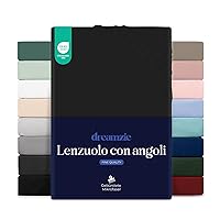 Dreamzie Lenzuolo con Angoli Matrimoniale 160x200 cm - Altezza Materasso fino a 33 cm