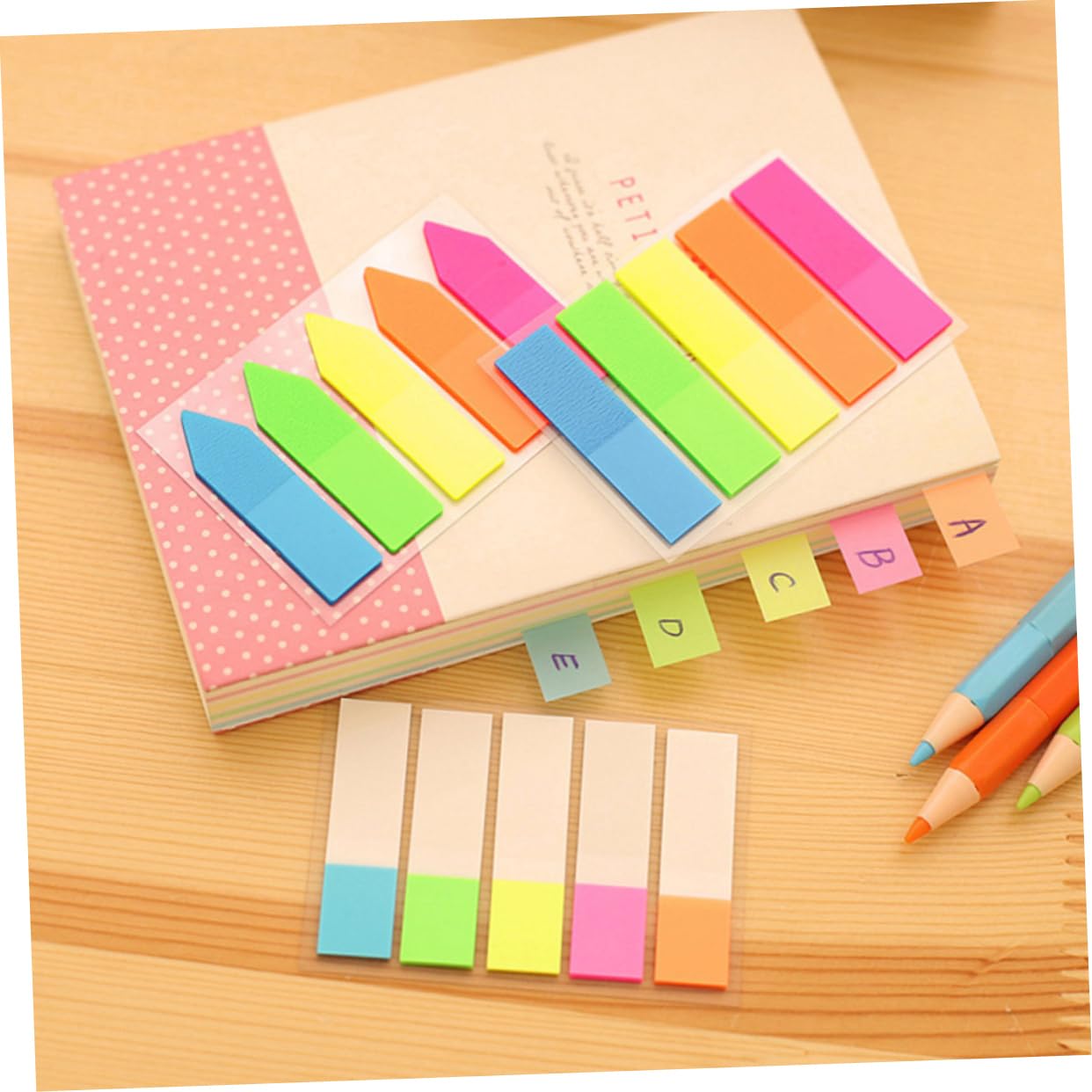 NUOBESTY 60sets Etichette Adesive Colorate Per Indici Stickers Per Ufficio e Scuola Per Studio e Organizzazione