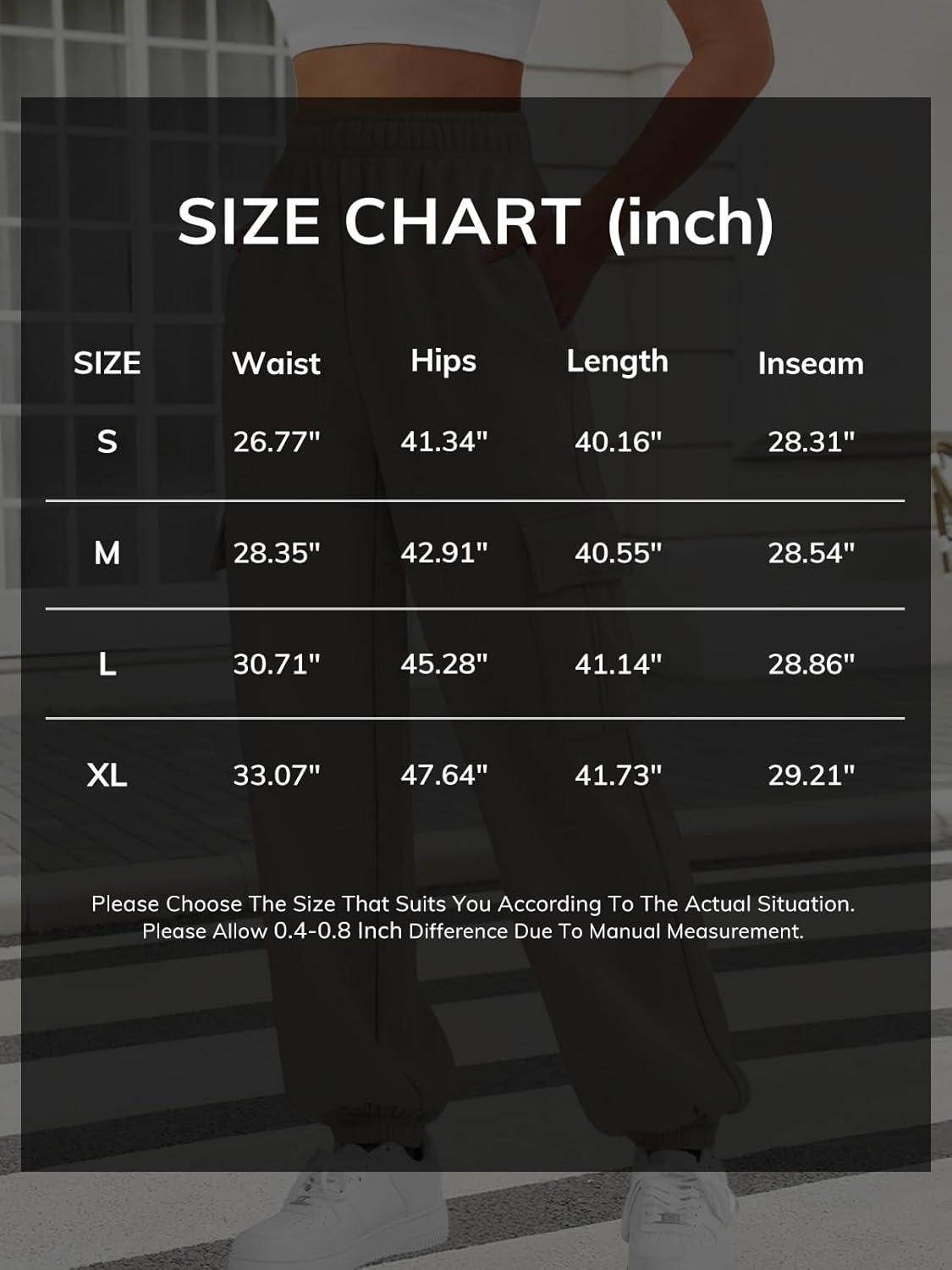 ATHMILE Womens Cargo Sweatpants Oversized Fleece Joggers Fall Fashion Outfits Y2k Clothes 2026 with Pockets - Image 7