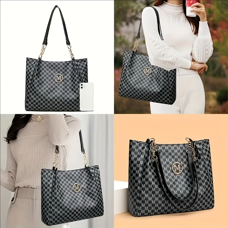 Fashion Women's Shoulder Bag Handbag Foldable-Black4