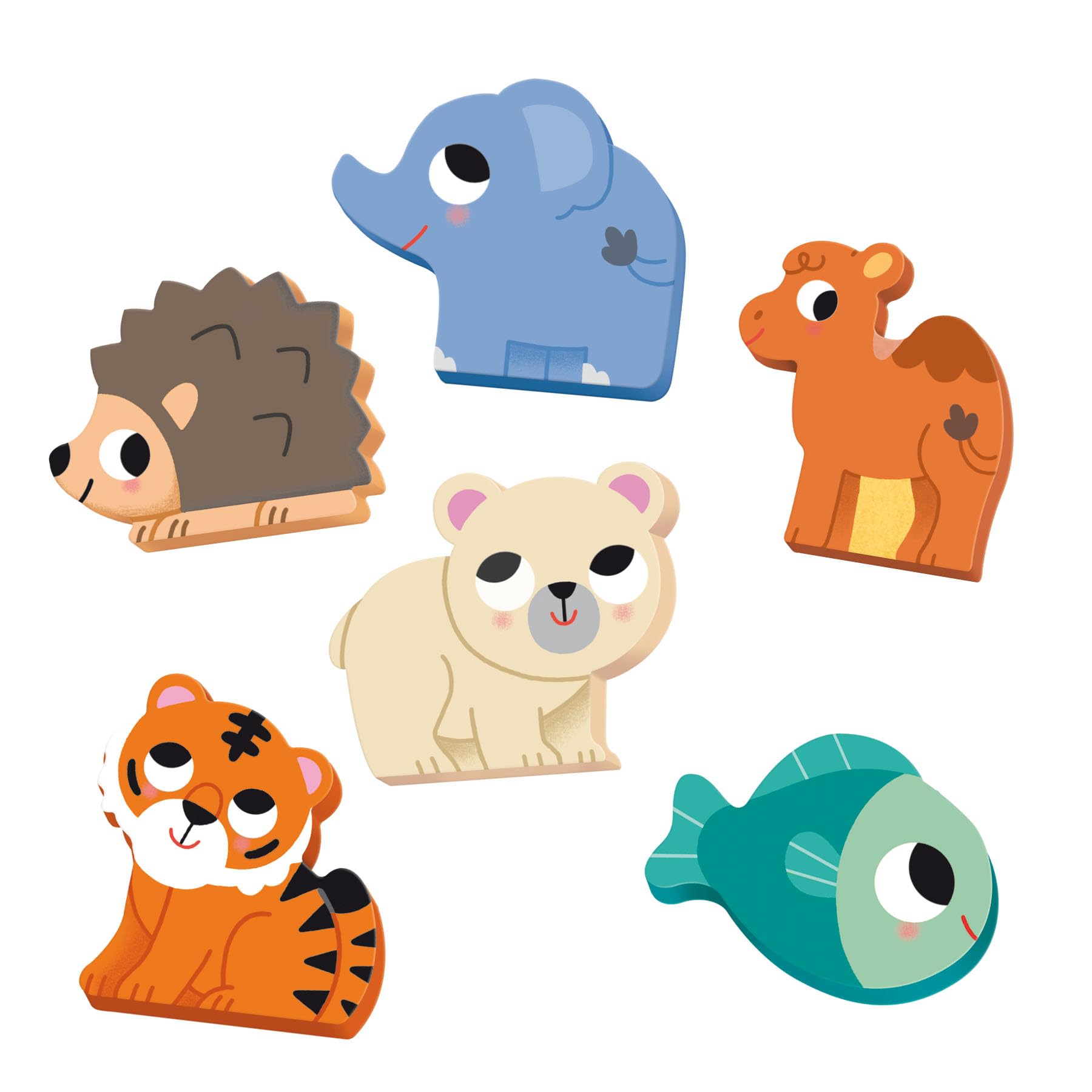 Goula 6 Habitat Puzzles Éducatifs en Bois pour Enfants dès 2 Ans
