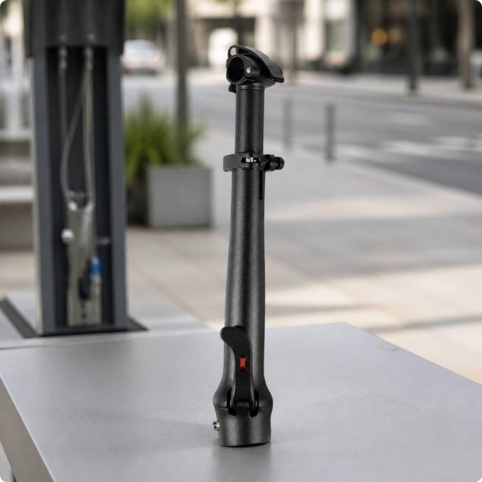 Fahrradlenker Vorbau aus Aluminiumlegierung mit Sicherheitsverriegelung Und Klappbarem Design für Einfache Handhabung Und Stabilen Halt für Und Berufsverkehr, Schwarz, Linksgezahnter