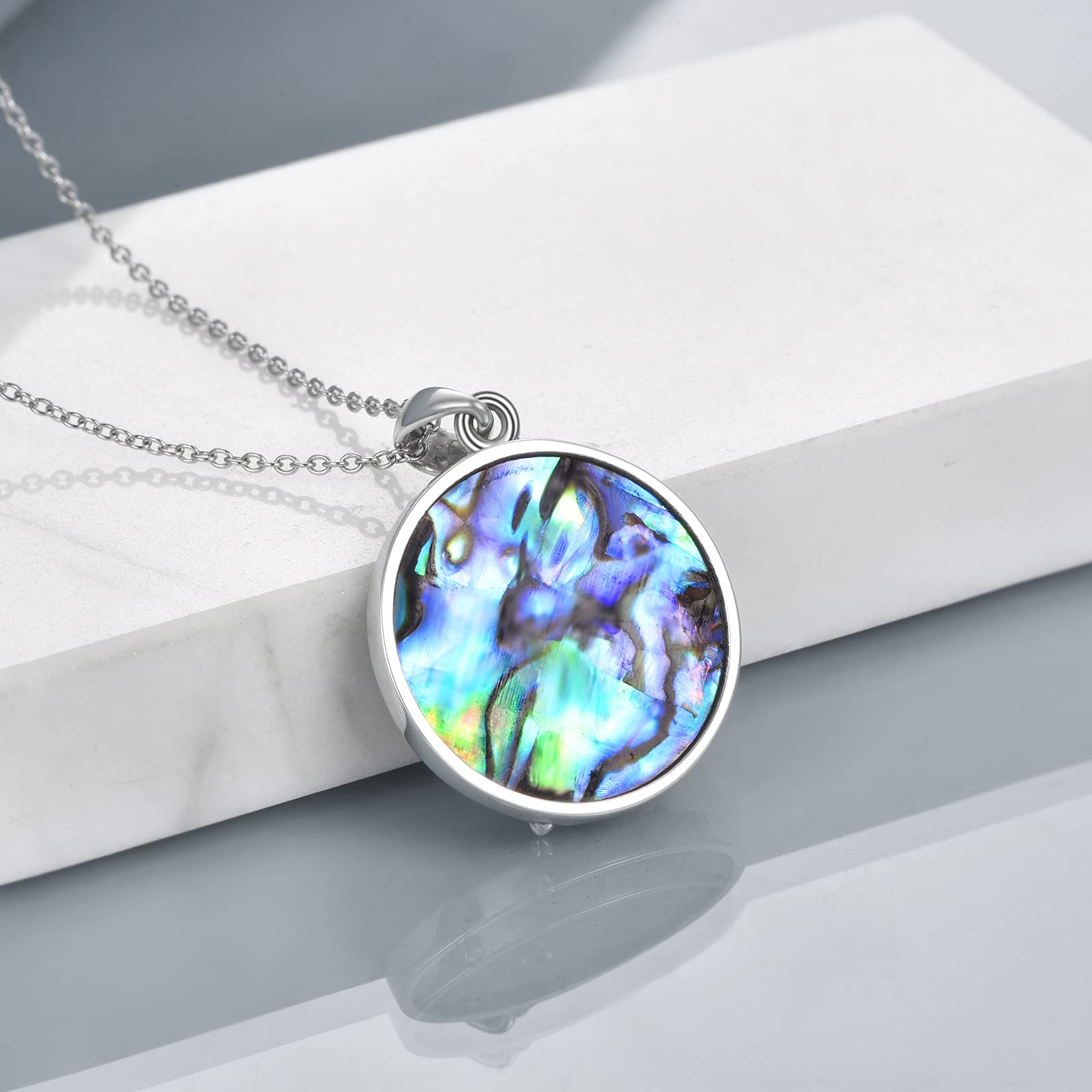 Collar de Lobo, Joyería Para Mujer, Collar con Colgante Vikingo de Luna de Plata de Ley, Regalos Para Hombres y Niñas