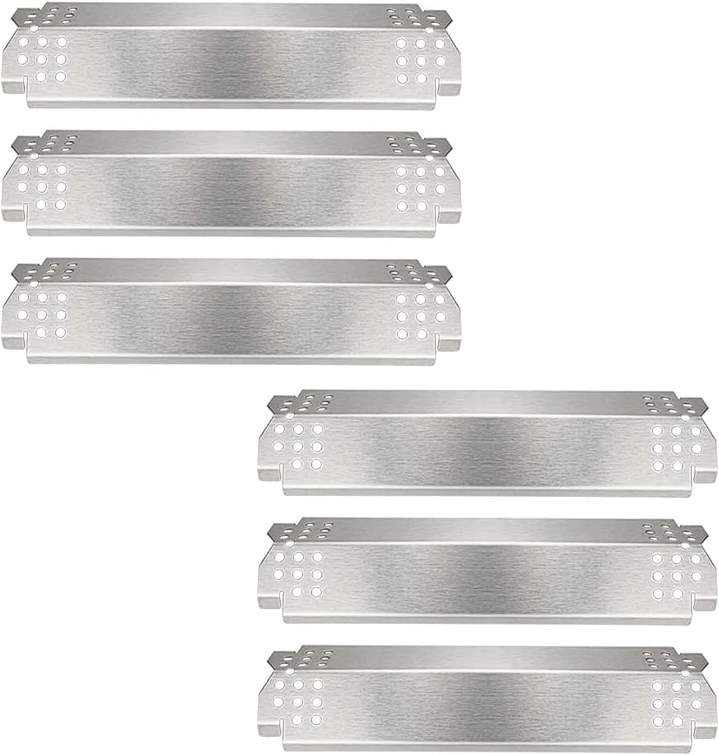Uniflasy Heat Plates for Home Depot Nexgrill 720-0830H, 5 Burner 720-0888, 720-0888N, 6 Burner 720-0896B, 720-0898 Gas Grill, Stainless Steel Grill Heat Shield Tent, Burner Cover, Flame Tamer, 6 Pack
