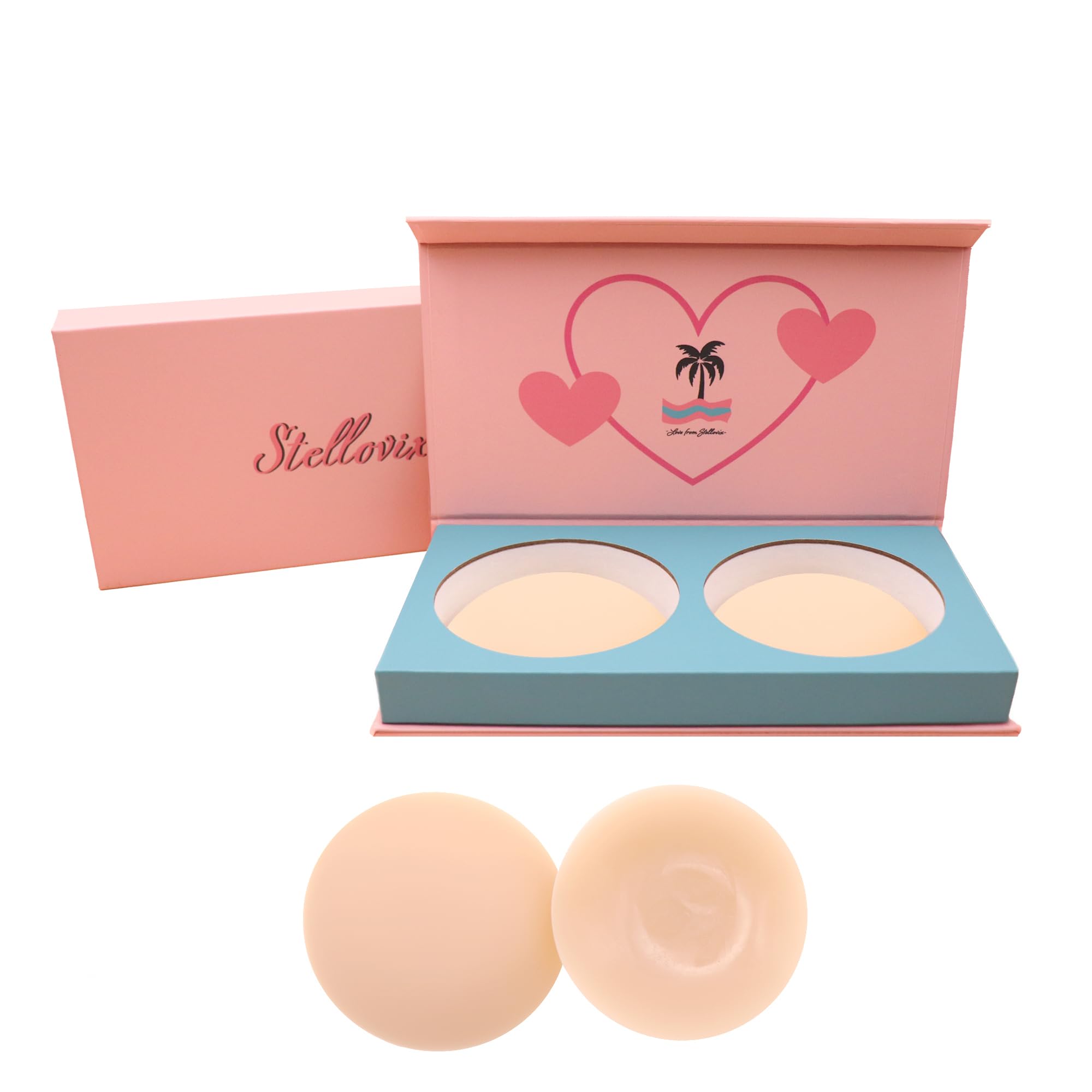 Nipple Covers - Reusable Sticky Bra for Women - Strapless Seamless Waterproof Hypoallergenic Pasties