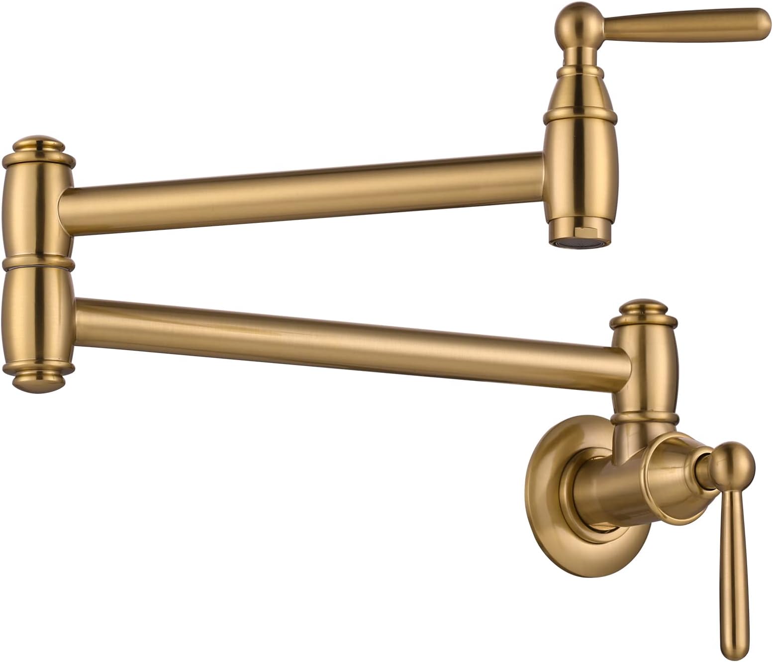 AYIVG Kitchen Sink Brass Wall Mount Single Hole Two Handle Pot Filler