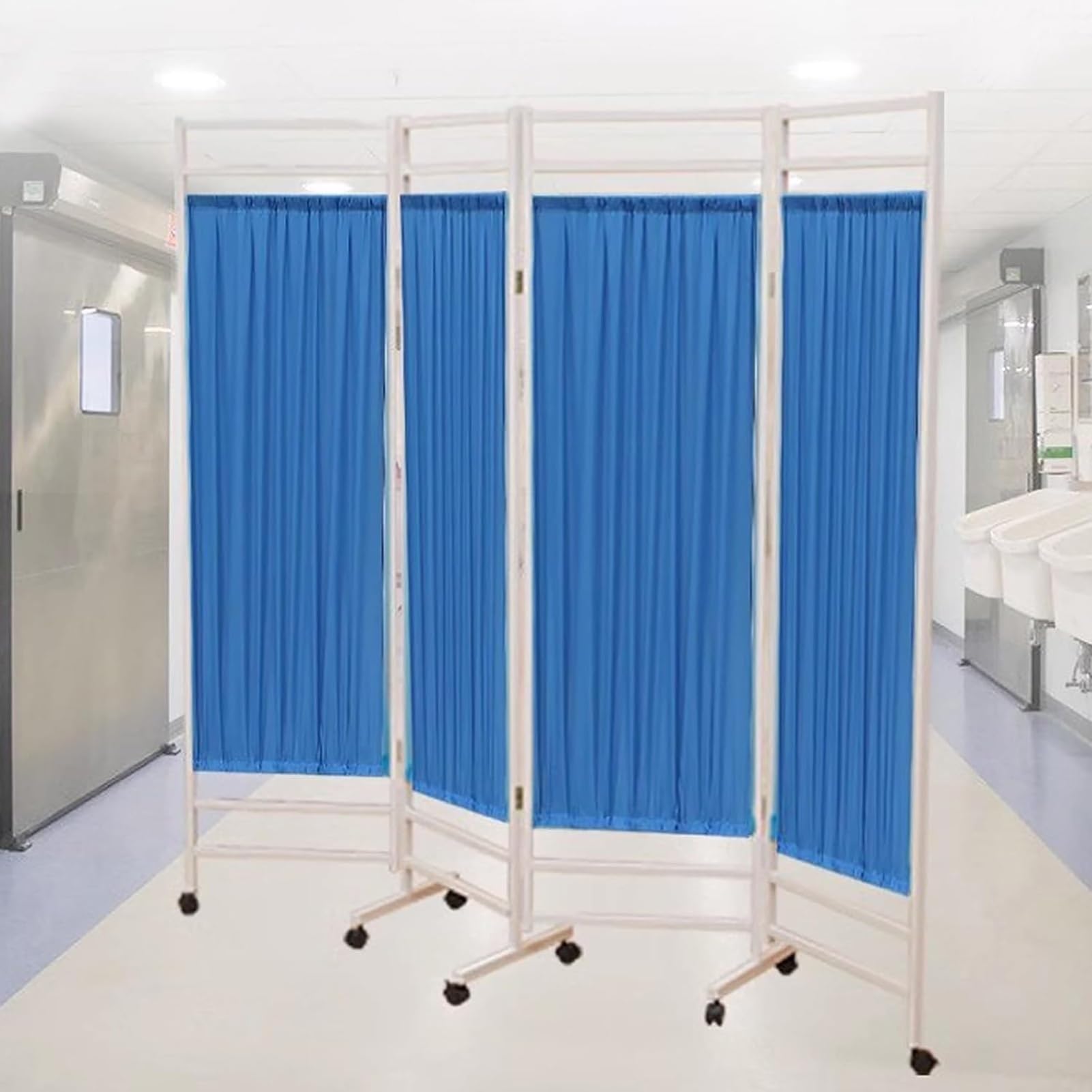 Cloison de confidentialité pliable à 4 panneaux pour hôpital et cabinet médical