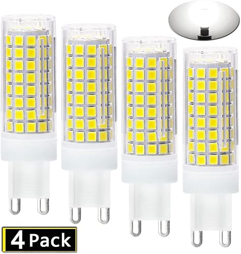 Miniatura 2 de Bombillas LED G9, 8 W, 75 W, 100 W, bombillas halógenas de repuesto equivalentes a 850 lm, bombillas LED G9 regulables, AC110 V, 120 V, 130 entrada