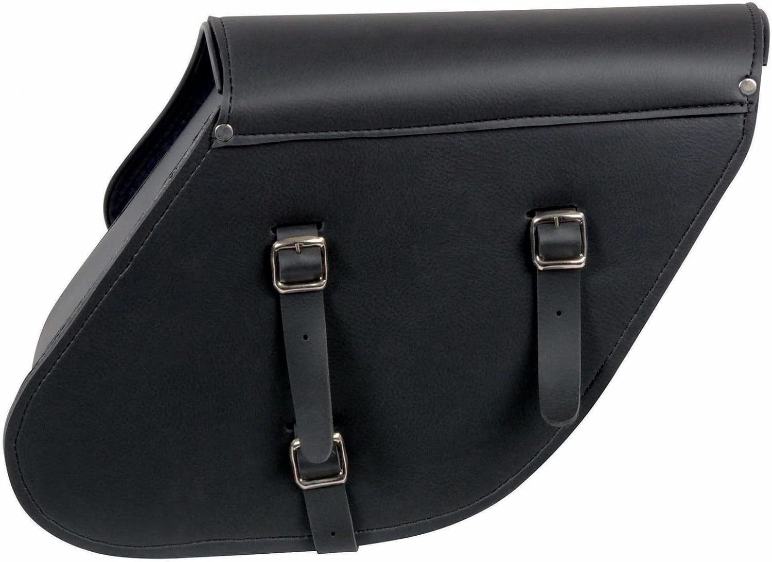 Milwaukee Leather SH638-BLK-PCS Black Single Left Side Swing Arm Bag (12X11X4X12.5)