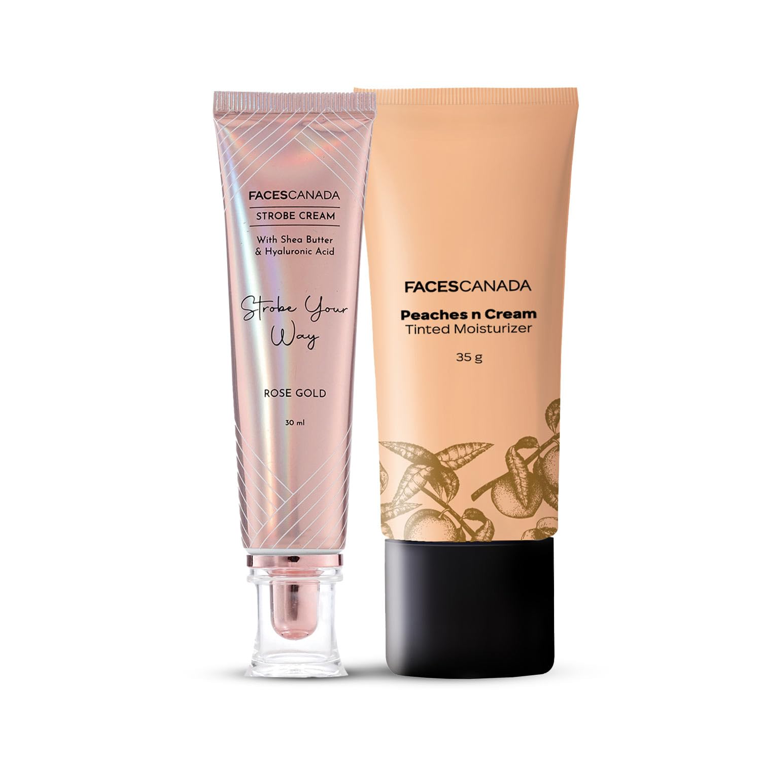 FACESCANADA 2-Step Glow Getter Makeup Kit - Silver Strobe Luminous Cream for All Skin Type (30Ml) & Peaches N Cream for All Skin Type Tinted Moisturizer - Light (35G) | Pack Of 2-picture-34