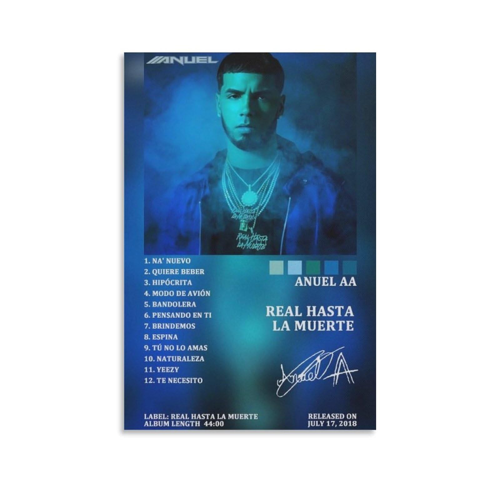 Portada Del álbum Real Tracklist Anuel AA Real Hasta La Muerte,