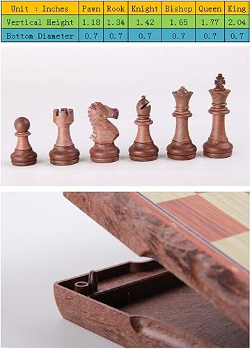 Miniatura 3 de Juego de ajedrez plegable magnético, juego de mesa de ajedrez portátil de 11 x 9.64 pulgadas, almacenamiento magnético de piezas de ajedrez hechas a