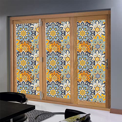 Image of CVANU Window Film Privacy Heat-UV Protection Self-Adhesive Window Glass Film Viny Sheet Multicolor Size(23inch X 100inch) C169