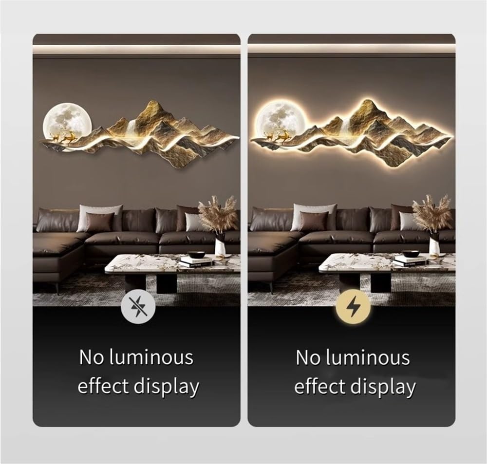 Orologio da parete con illusione a LED 3D, arte decorativa moderna per camera da letto, soggiorno, appartamento, casa colonica